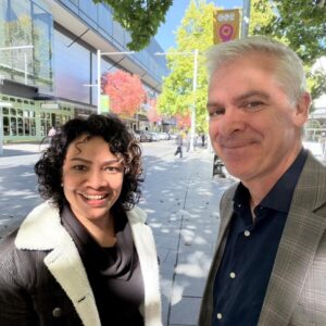 Rowena Morais with Ross Monaghan